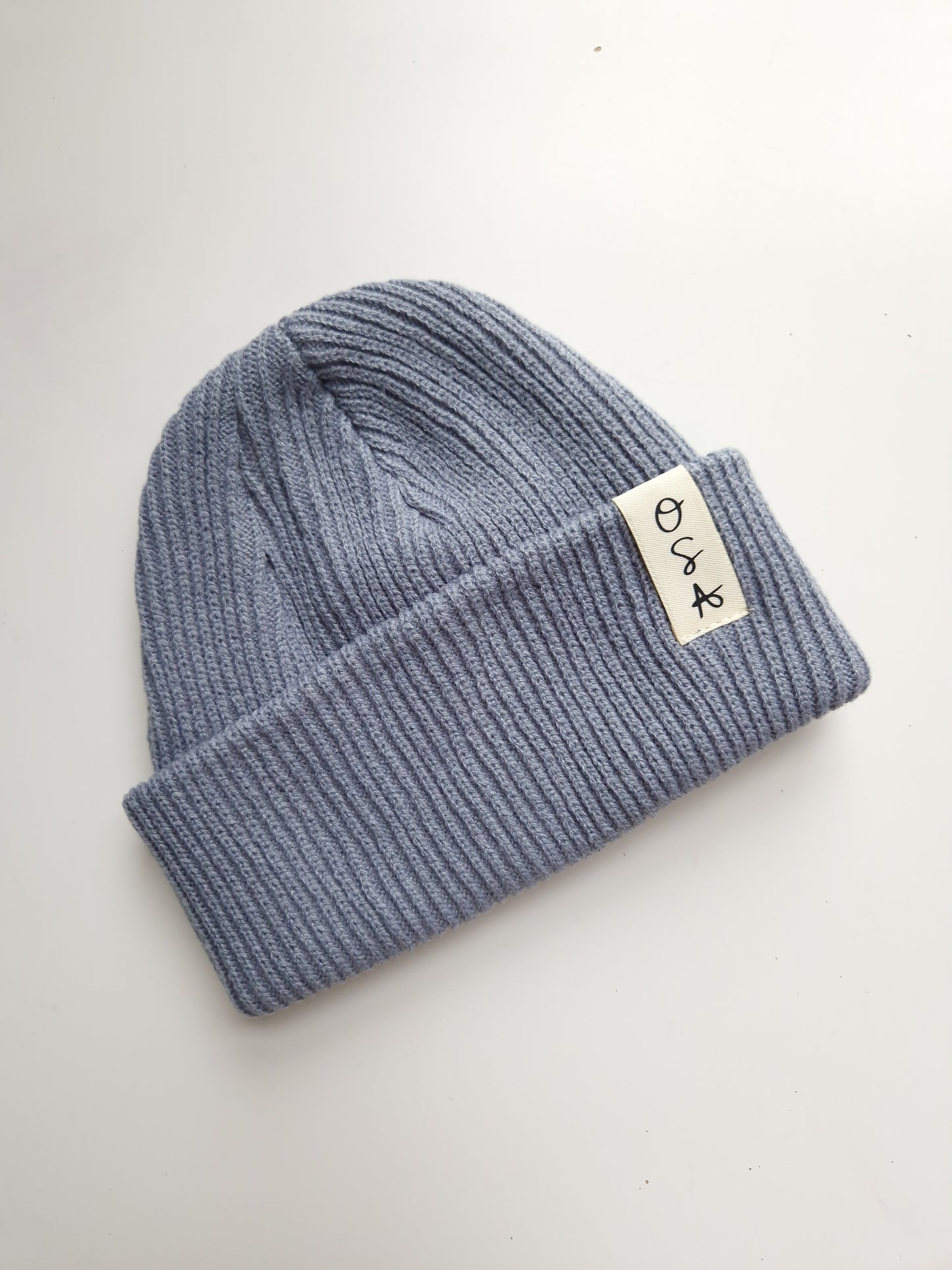 Light grey ribbed beanie