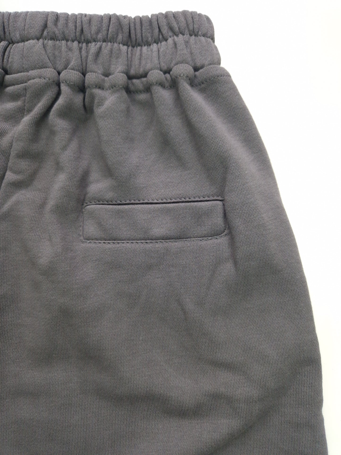 Steel grey raw edge shorts