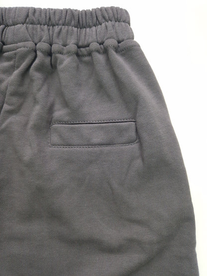 Steel grey raw edge shorts