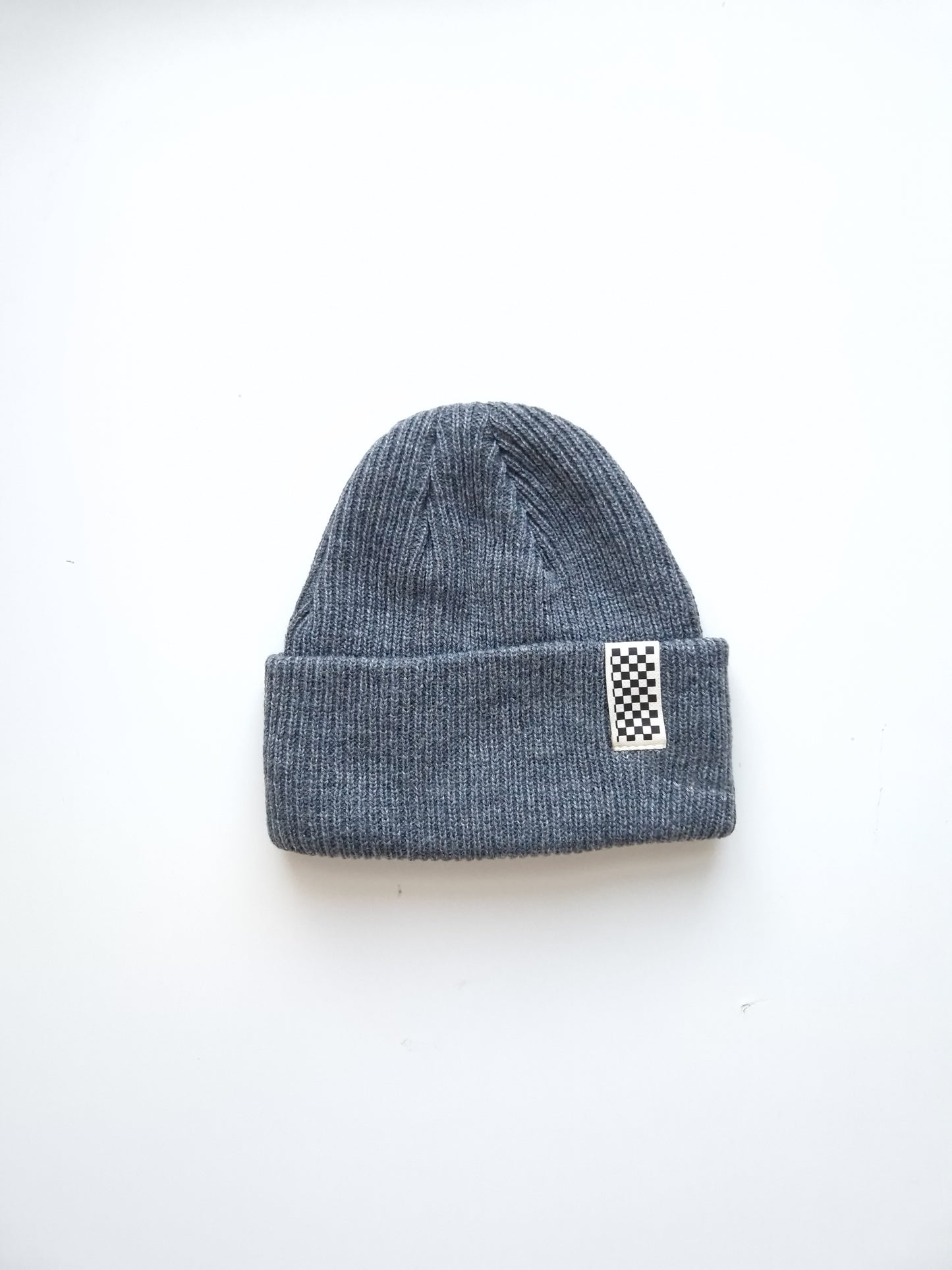 Dark grey ribbed beanie