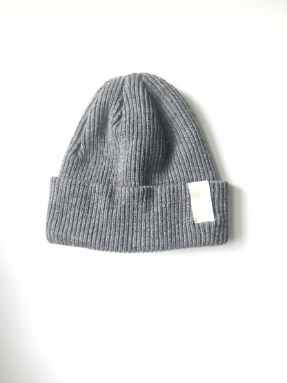 Dark grey ribbed beanie